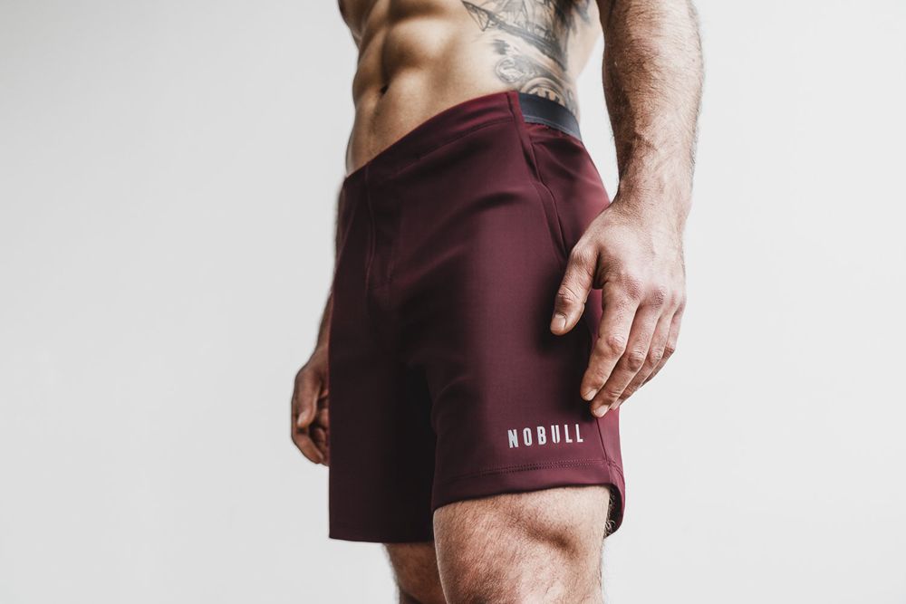 NOBULL Kratke Hlače Muške - Nobull Lightweight 7" Bordo (486709-ZDP)